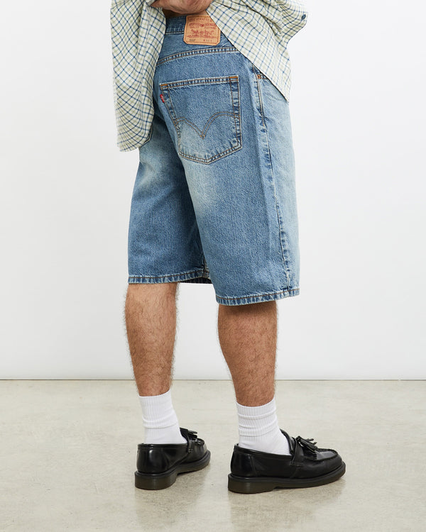 Vintage, Levi's, 569, Denim, Shorts, The Real Deal, size 33", colour Blue, newtown, sydney, australia, thrift store, opshop, preloved, secondhand, sustainable, retro, antique, 70s, 80s, 90s, 2000s, 00s, fashion, clothing, streetwear, trendy, garment, style, boutique, store, shop, archive, sale, cheap, best, top, Shorts