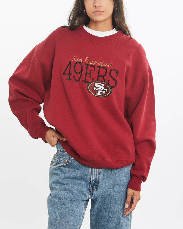 Vintage, 90s, NFL, San, Francisco, 49ers, Sweatshirt, The Real Deal, size medium, colour Red, newtown, sydney, australia, thrift store, opshop, preloved, secondhand, sustainable, retro, antique, 70s, 80s, 90s, 2000s, 00s, fashion, clothing, streetwear, trendy, garment, style, boutique, store, shop, archive, sale, cheap, best, top, Sweats and hoodies