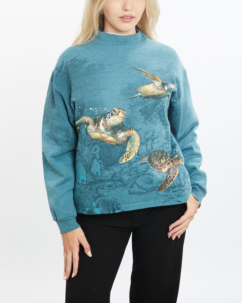 Vintage 1994 Sea Turtle Wildlife Sweatshirt <br>XS