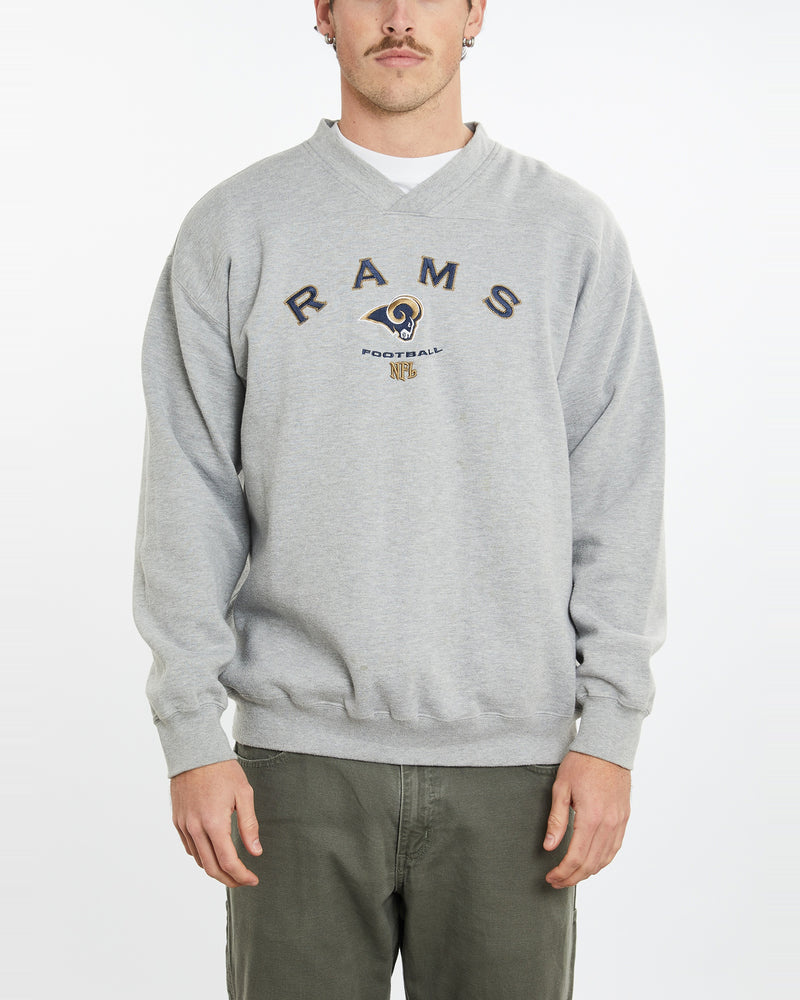 Vintage NFL St. Louis Rams Sweatshirt <br>XL , The Real Deal , newtown, sydney, australia, thrift store, opshop, preloved, secondhand, sustainable, retro, antique, 70s, 80s, 90s, 2000s, 00s, fashion, clothing, streetwear, trendy, garment, style, boutique, store, shop, archive, sale, cheap, best, top