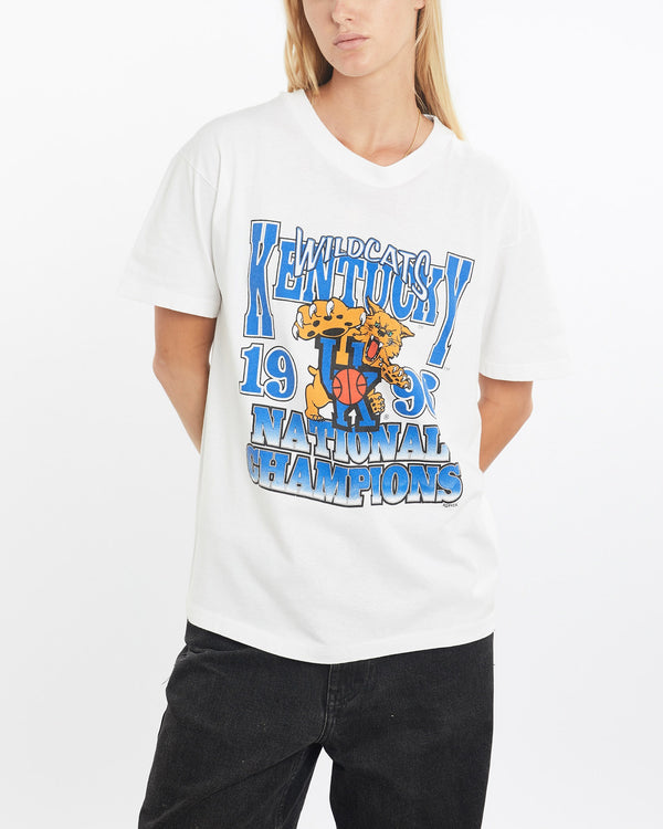 Vintage, 1996, NCAA, University, of, Kentucky, Wildcats, Tee, The Real Deal, size medium, colour White, newtown, sydney, australia, thrift store, opshop, preloved, secondhand, sustainable, retro, antique, 70s, 80s, 90s, 2000s, 00s, fashion, clothing, streetwear, trendy, garment, style, boutique, store, shop, archive, sale, cheap, best, top, T-Shirts