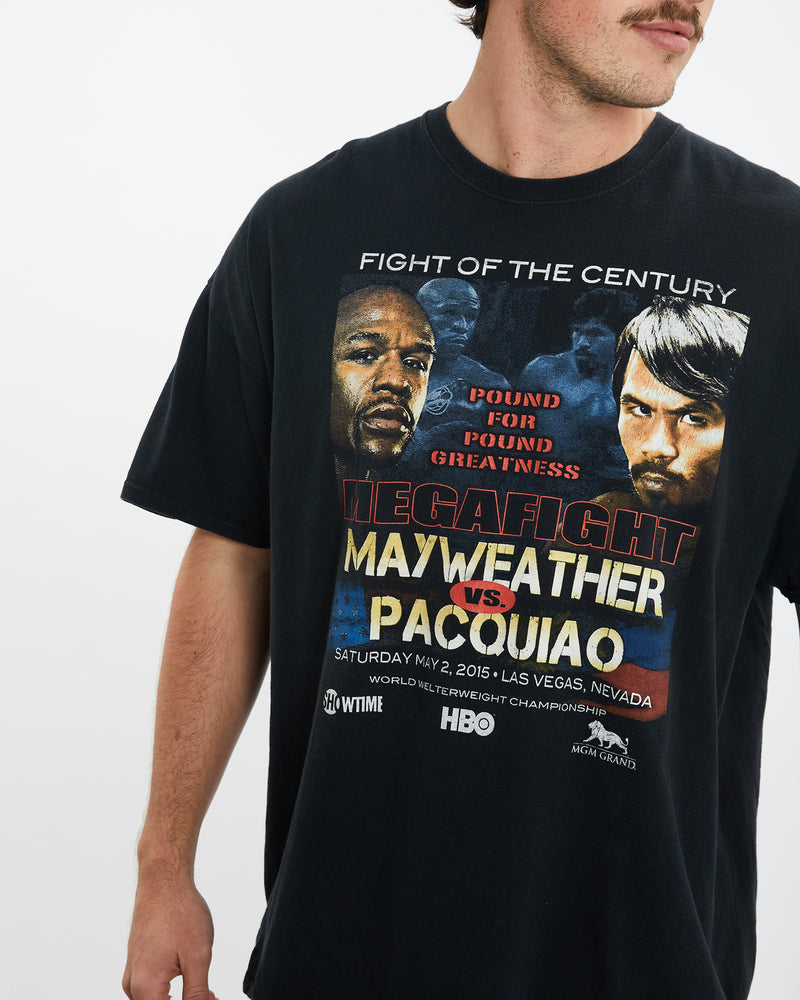 Mayweather vs Pacquiao Boxing Tee <br>XL , The Real Deal , newtown, sydney, australia, thrift store, opshop, preloved, secondhand, sustainable, retro, antique, 70s, 80s, 90s, 2000s, 00s, fashion, clothing, streetwear, trendy, garment, style, boutique, store, shop, archive, sale, cheap, best, top