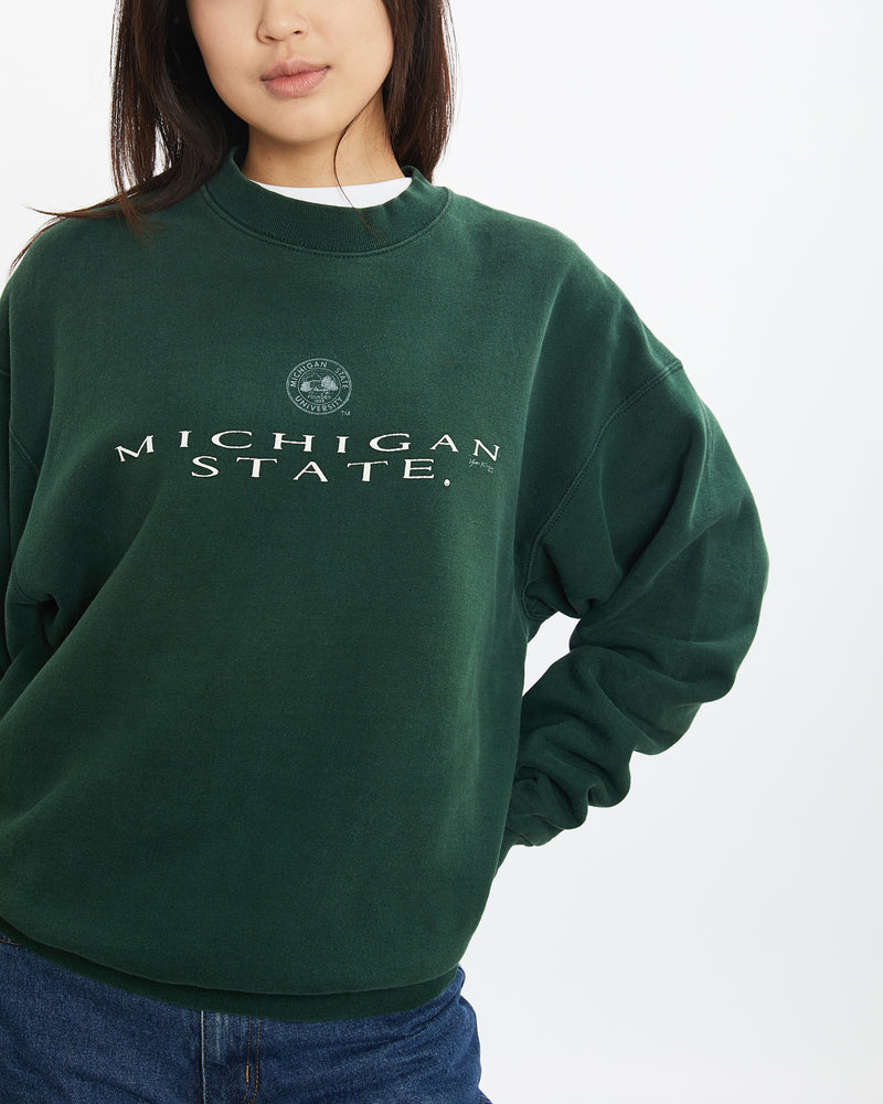 Vintage 90s Michigan State Sweatshirt <br>S , The Real Deal , newtown, sydney, australia, thrift store, opshop, preloved, secondhand, sustainable, retro, antique, 70s, 80s, 90s, 2000s, 00s, fashion, clothing, streetwear, trendy, garment, style, boutique, store, shop, archive, sale, cheap, best, top