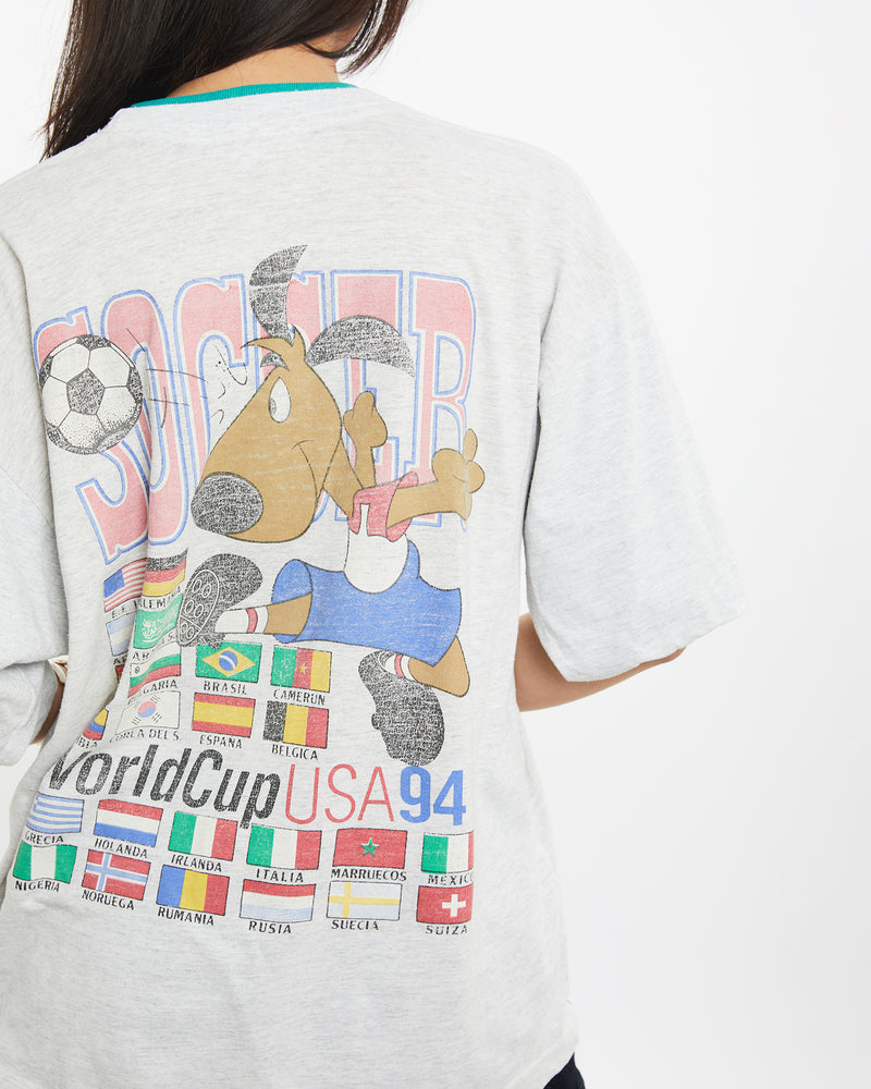 Vintage 1994 USA FIFA World Cup 'Colombia' Tee <br>S , The Real Deal , newtown, sydney, australia, thrift store, opshop, preloved, secondhand, sustainable, retro, antique, 70s, 80s, 90s, 2000s, 00s, fashion, clothing, streetwear, trendy, garment, style, boutique, store, shop, archive, sale, cheap, best, top