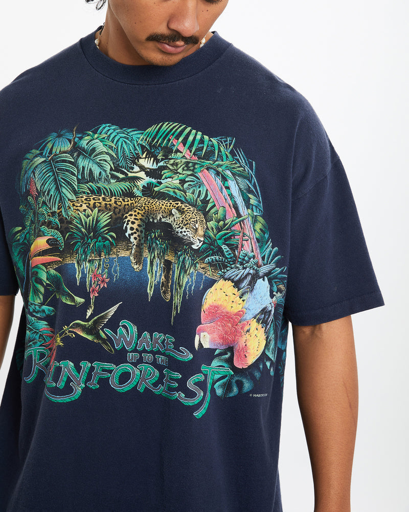 Vintage 90s Rainforest Wildlife Tee <br>L , The Real Deal , newtown, sydney, australia, thrift store, opshop, preloved, secondhand, sustainable, retro, antique, 70s, 80s, 90s, 2000s, 00s, fashion, clothing, streetwear, trendy, garment, style, boutique, store, shop, archive, sale, cheap, best, top