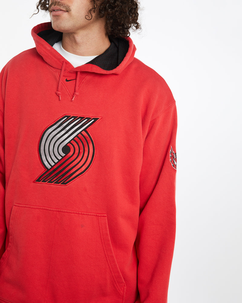 Vintage Nike NBA Portland Trail Blazers Hooded Sweatshirt <br>XXL , The Real Deal , newtown, sydney, australia, thrift store, opshop, preloved, secondhand, sustainable, retro, antique, 70s, 80s, 90s, 2000s, 00s, fashion, clothing, streetwear, trendy, garment, style, boutique, store, shop, archive, sale, cheap, best, top