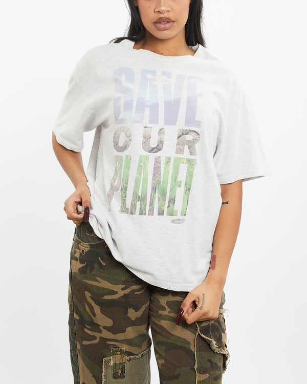 Vintage 90s Save Our Planet Tee <br>M