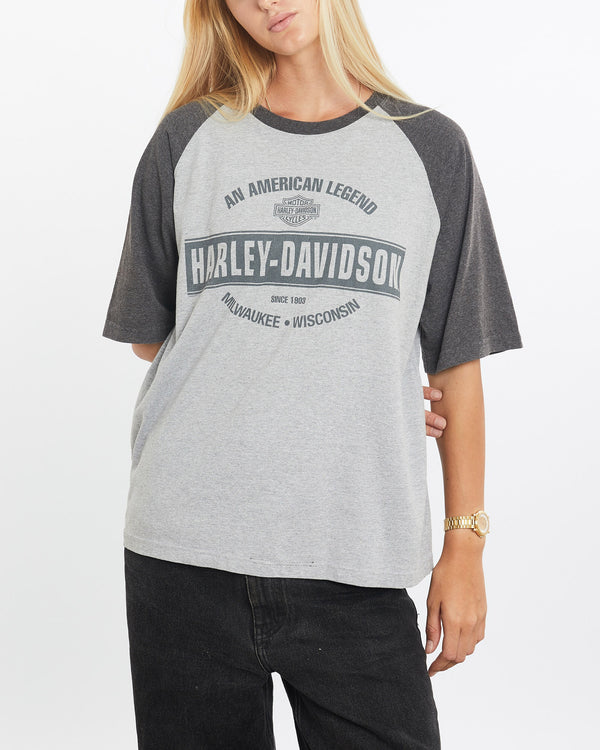 Vintage, Harley, Davidson, Tee, The Real Deal, size large, colour Grey, newtown, sydney, australia, thrift store, opshop, preloved, secondhand, sustainable, retro, antique, 70s, 80s, 90s, 2000s, 00s, fashion, clothing, streetwear, trendy, garment, style, boutique, store, shop, archive, sale, cheap, best, top, T-Shirts