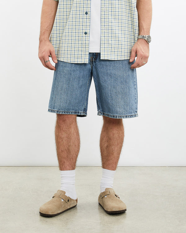 Vintage, Levi's, 550, Denim, Shorts, The Real Deal, size 33", colour Blue, newtown, sydney, australia, thrift store, opshop, preloved, secondhand, sustainable, retro, antique, 70s, 80s, 90s, 2000s, 00s, fashion, clothing, streetwear, trendy, garment, style, boutique, store, shop, archive, sale, cheap, best, top, Shorts