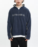 Vintage Nautica Jeans Co. Quarter Zip Fleece Sweatshirt <br>L