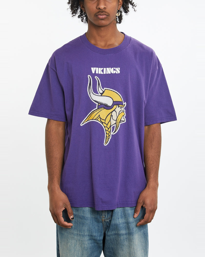 Vintage NFL Minnesota Vikings Tee <br>L , The Real Deal , newtown, sydney, australia, thrift store, opshop, preloved, secondhand, sustainable, retro, antique, 70s, 80s, 90s, 2000s, 00s, fashion, clothing, streetwear, trendy, garment, style, boutique, store, shop, archive, sale, cheap, best, top