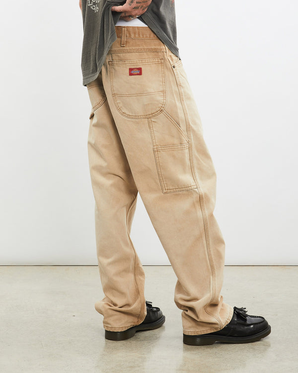 Vintage, Dickies, Carpenter, Pants, The Real Deal, size 31", colour Beige, newtown, sydney, australia, thrift store, opshop, preloved, secondhand, sustainable, retro, antique, 70s, 80s, 90s, 2000s, 00s, fashion, clothing, streetwear, trendy, garment, style, boutique, store, shop, archive, sale, cheap, best, top, Pants