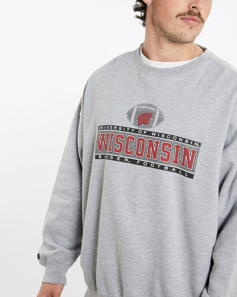 Vintage NCAA Wisconsin Badgers Sweatshirt <br>XXL , The Real Deal , newtown, sydney, australia, thrift store, opshop, preloved, secondhand, sustainable, retro, antique, 70s, 80s, 90s, 2000s, 00s, fashion, clothing, streetwear, trendy, garment, style, boutique, store, shop, archive, sale, cheap, best, top