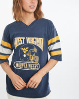 Vintage 70s NCAA West Virginia Mountaineers Jersey <br>M , The Real Deal , newtown, sydney, australia, thrift store, opshop, preloved, secondhand, sustainable, retro, antique, 70s, 80s, 90s, 2000s, 00s, fashion, clothing, streetwear, trendy, garment, style, boutique, store, shop, archive, sale, cheap, best, top