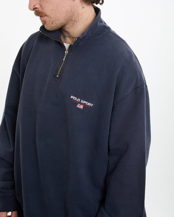 90s Ralph Lauren Polo Sport Quarter Zip Sweatshirt <br>XL