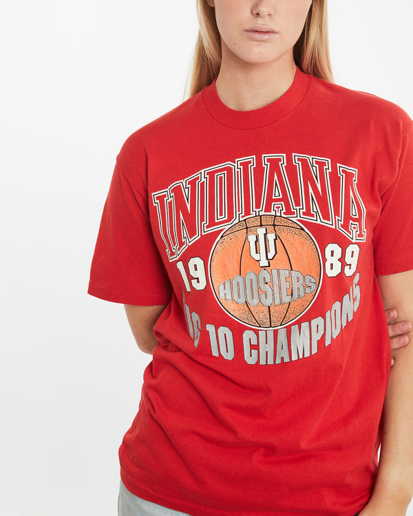 Vintage 1989 NCAA Indiana Hoosiers Tee <br>M , The Real Deal , newtown, sydney, australia, thrift store, opshop, preloved, secondhand, sustainable, retro, antique, 70s, 80s, 90s, 2000s, 00s, fashion, clothing, streetwear, trendy, garment, style, boutique, store, shop, archive, sale, cheap, best, top