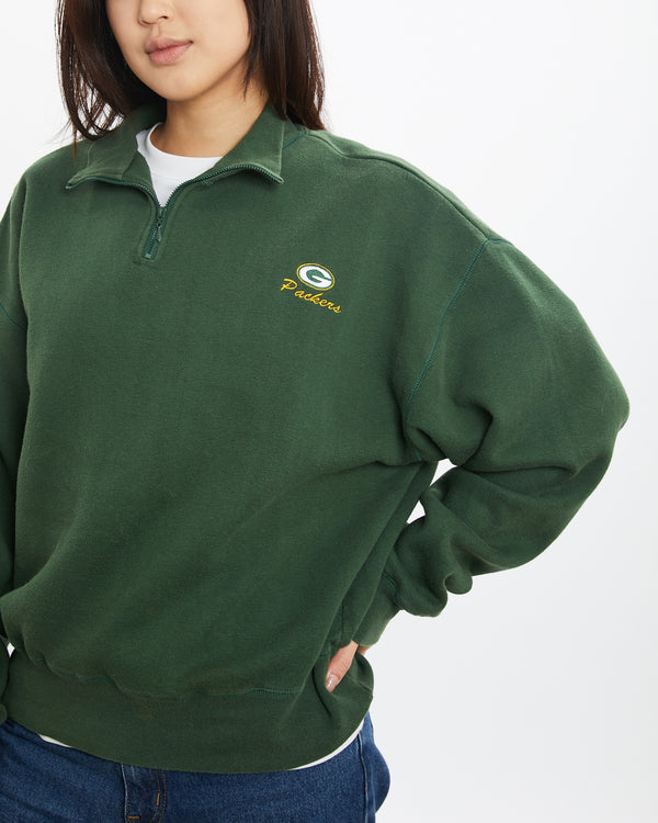 Vintage 90s NFL Green Bay Packers Quarter Zip Sweatshirt <br>S , The Real Deal , newtown, sydney, australia, thrift store, opshop, preloved, secondhand, sustainable, retro, antique, 70s, 80s, 90s, 2000s, 00s, fashion, clothing, streetwear, trendy, garment, style, boutique, store, shop, archive, sale, cheap, best, top