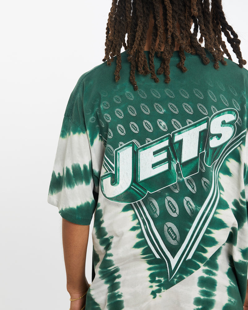 Vintage NFL New York Jets Tie Dye Tee <br>XL , The Real Deal , newtown, sydney, australia, thrift store, opshop, preloved, secondhand, sustainable, retro, antique, 70s, 80s, 90s, 2000s, 00s, fashion, clothing, streetwear, trendy, garment, style, boutique, store, shop, archive, sale, cheap, best, top