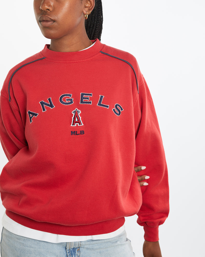 Vintage 90s MLB Los Angeles Angels Sweatshirt <br>M , The Real Deal , newtown, sydney, australia, thrift store, opshop, preloved, secondhand, sustainable, retro, antique, 70s, 80s, 90s, 2000s, 00s, fashion, clothing, streetwear, trendy, garment, style, boutique, store, shop, archive, sale, cheap, best, top