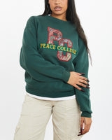 Vintage 90s Peace College Sweatshirt <br>S