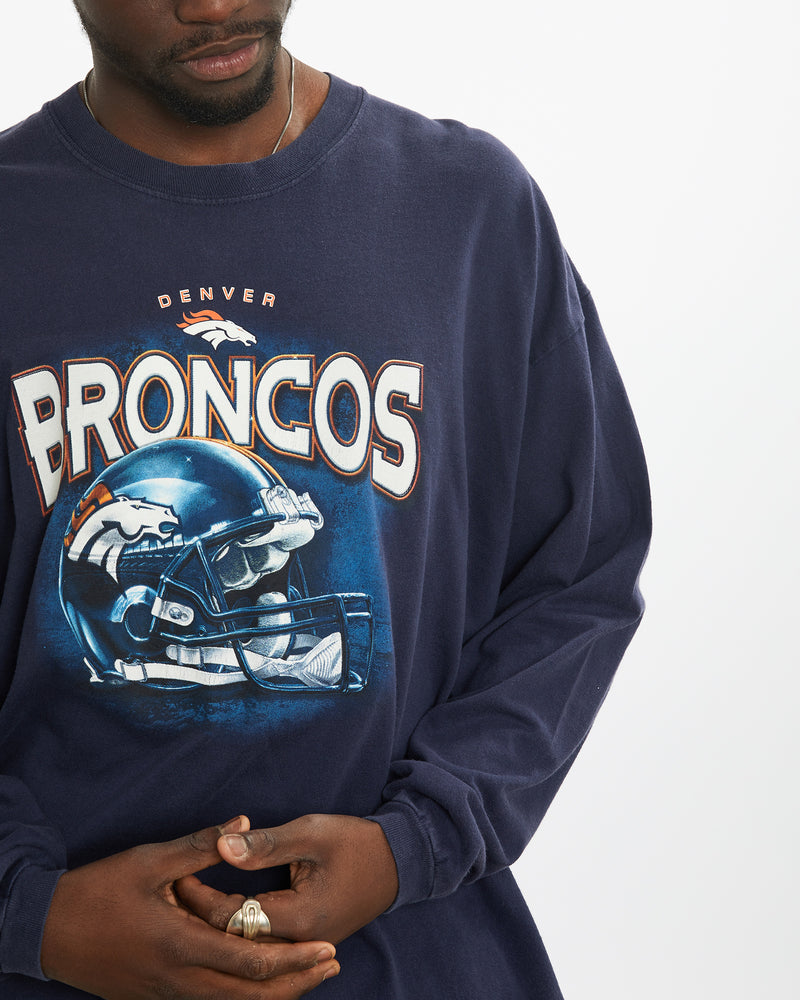 Vintage NFL Denver Broncos Long Sleeve Tee <br>XL , The Real Deal , newtown, sydney, australia, thrift store, opshop, preloved, secondhand, sustainable, retro, antique, 70s, 80s, 90s, 2000s, 00s, fashion, clothing, streetwear, trendy, garment, style, boutique, store, shop, archive, sale, cheap, best, top