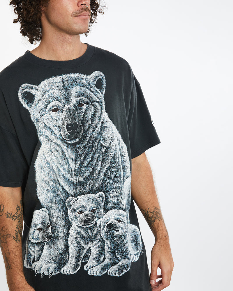 Vintage 90s Polar Bear 'Omaha's Zoo' Wildlife Tee <br>XXL , The Real Deal , newtown, sydney, australia, thrift store, opshop, preloved, secondhand, sustainable, retro, antique, 70s, 80s, 90s, 2000s, 00s, fashion, clothing, streetwear, trendy, garment, style, boutique, store, shop, archive, sale, cheap, best, top