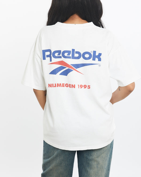 Vintage 1995 Reebok France Marathon Tee <br>S , The Real Deal , newtown, sydney, australia, thrift store, opshop, preloved, secondhand, sustainable, retro, antique, 70s, 80s, 90s, 2000s, 00s, fashion, clothing, streetwear, trendy, garment, style, boutique, store, shop, archive, sale, cheap, best, top