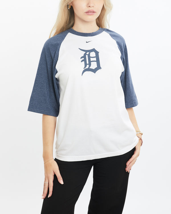 Vintage Nike MLB Detroit Tigers Raglan Tee <br>S , The Real Deal , newtown, sydney, australia, thrift store, opshop, preloved, secondhand, sustainable, retro, antique, 70s, 80s, 90s, 2000s, 00s, fashion, clothing, streetwear, trendy, garment, style, boutique, store, shop, archive, sale, cheap, best, top