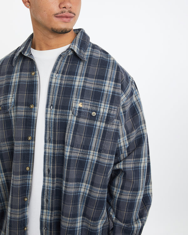 Vintage 90s Carhartt Flannelette Button Up Shirt <br>XL