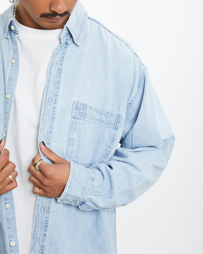 Vintage 90s GAP Denim Button Up Shirt <br>L