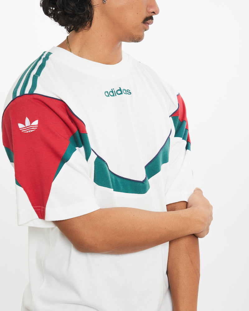 Vintage 90s Adidas Jersey Tee <br>L , The Real Deal , newtown, sydney, australia, thrift store, opshop, preloved, secondhand, sustainable, retro, antique, 70s, 80s, 90s, 2000s, 00s, fashion, clothing, streetwear, trendy, garment, style, boutique, store, shop, archive, sale, cheap, best, top