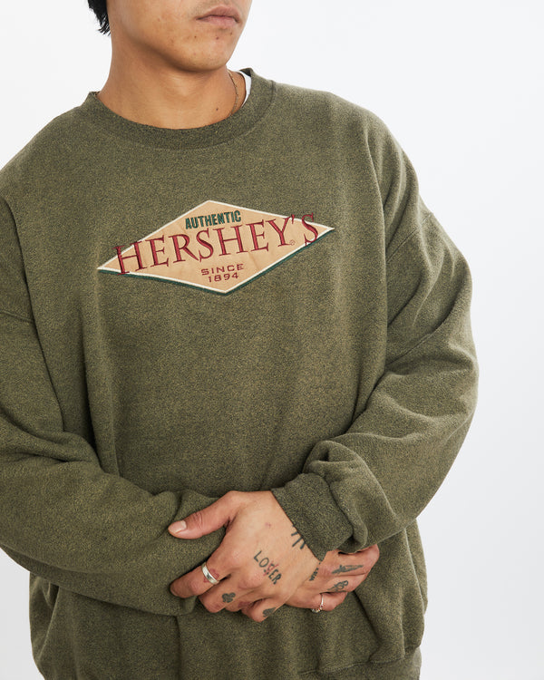 Vintage 90s Hershey's Chocolate Sweatshirt <br>XL , The Real Deal , newtown, sydney, australia, thrift store, opshop, preloved, secondhand, sustainable, retro, antique, 70s, 80s, 90s, 2000s, 00s, fashion, clothing, streetwear, trendy, garment, style, boutique, store, shop, archive, sale, cheap, best, top