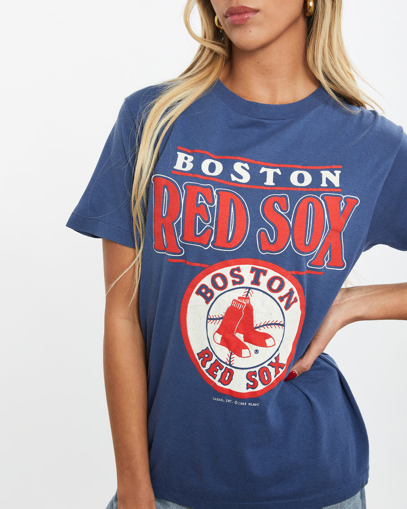 Vintage 1988 MLB Boston Red Sox Tee <br>XS , The Real Deal , newtown, sydney, australia, thrift store, opshop, preloved, secondhand, sustainable, retro, antique, 70s, 80s, 90s, 2000s, 00s, fashion, clothing, streetwear, trendy, garment, style, boutique, store, shop, archive, sale, cheap, best, top