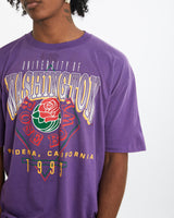 Vintage 1993 NCAA Washington Huskies Rose Bowl Tee <br>L