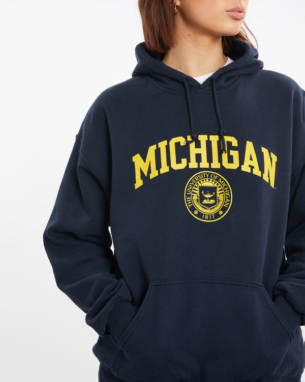 Vintage University of Michigan Hooded Sweatshirt <br>M