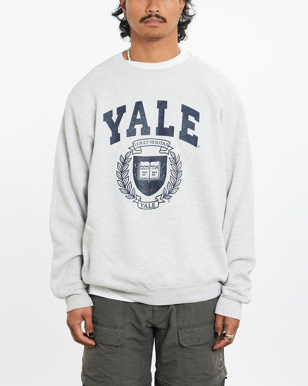 Vintage 90s Yale University Sweatshirt <br>L , The Real Deal , newtown, sydney, australia, thrift store, opshop, preloved, secondhand, sustainable, retro, antique, 70s, 80s, 90s, 2000s, 00s, fashion, clothing, streetwear, trendy, garment, style, boutique, store, shop, archive, sale, cheap, best, top