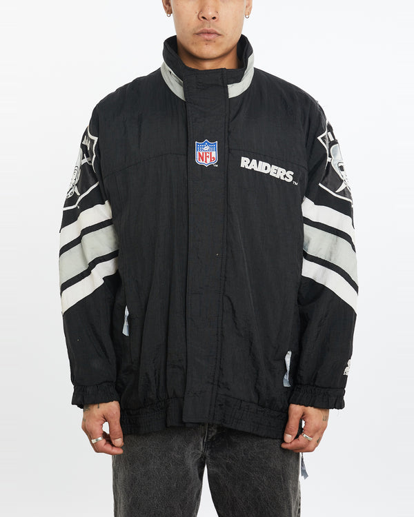 Vintage 90s Starter NFL Los Angeles Raiders Puffer Jacket <br>XL , The Real Deal , newtown, sydney, australia, thrift store, opshop, preloved, secondhand, sustainable, retro, antique, 70s, 80s, 90s, 2000s, 00s, fashion, clothing, streetwear, trendy, garment, style, boutique, store, shop, archive, sale, cheap, best, top