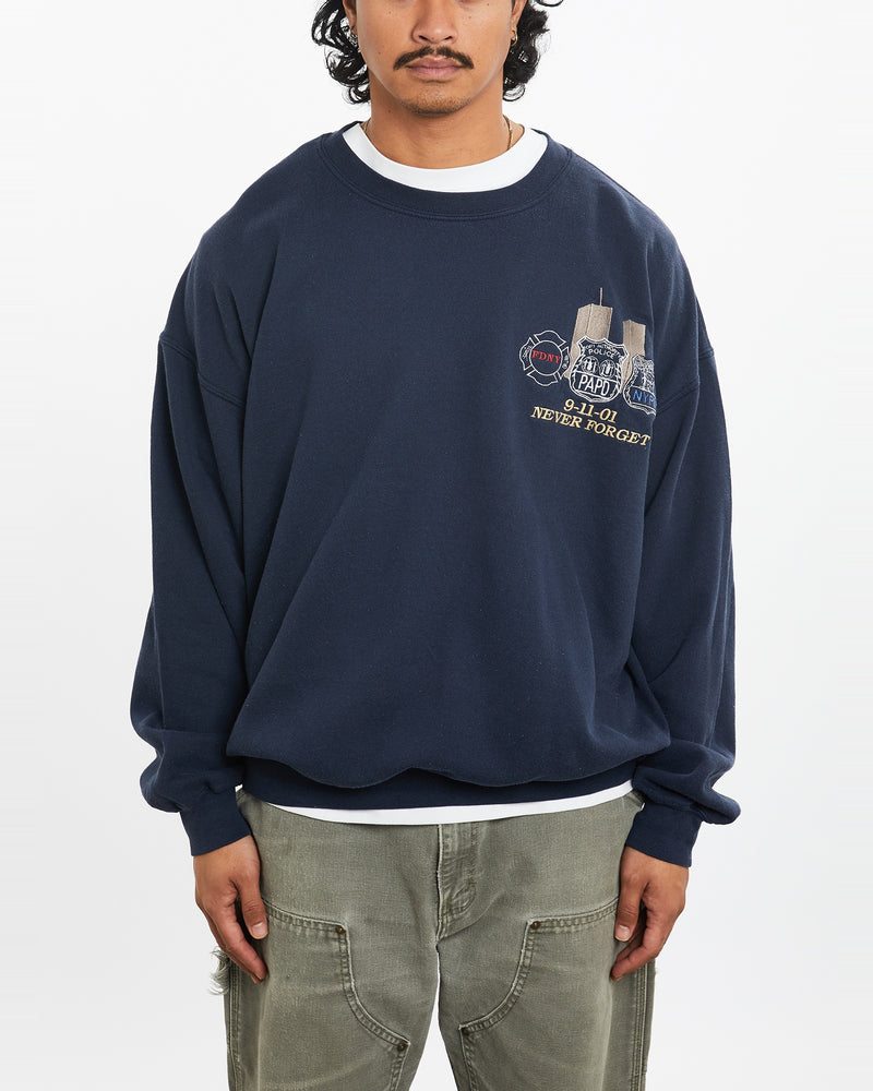 Vintage September 11 'Never Forget' Sweatshirt <br>L