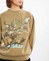 Vintage 90s Wildlife Sweatshirt <br>M , The Real Deal , newtown, sydney, australia, thrift store, opshop, preloved, secondhand, sustainable, retro, antique, 70s, 80s, 90s, 2000s, 00s, fashion, clothing, streetwear, trendy, garment, style, boutique, store, shop, archive, sale, cheap, best, top