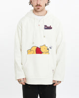 Vintage Disney Winnie The Pooh Hooded Fleece Sweatshirt <br>L