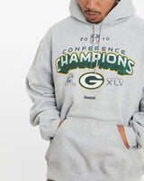 Vintage NFL Green Bay Packers Super Bowl Hooded Sweatshirt <br>XL