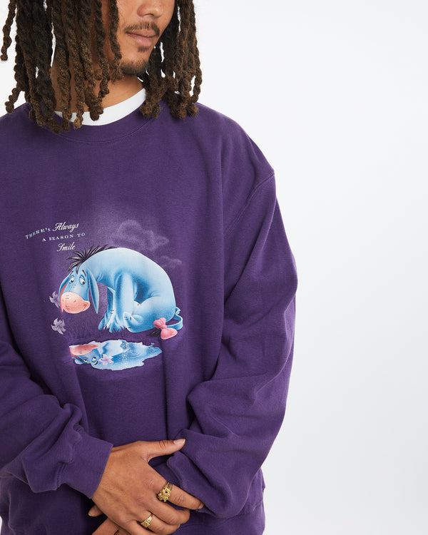 Vintage Disney Eeyore Sweatshirt <br>L , The Real Deal , newtown, sydney, australia, thrift store, opshop, preloved, secondhand, sustainable, retro, antique, 70s, 80s, 90s, 2000s, 00s, fashion, clothing, streetwear, trendy, garment, style, boutique, store, shop, archive, sale, cheap, best, top