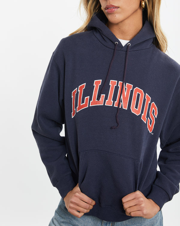 Vintage University of Illinois Hooded Sweatshirt <br>XXS , The Real Deal , newtown, sydney, australia, thrift store, opshop, preloved, secondhand, sustainable, retro, antique, 70s, 80s, 90s, 2000s, 00s, fashion, clothing, streetwear, trendy, garment, style, boutique, store, shop, archive, sale, cheap, best, top