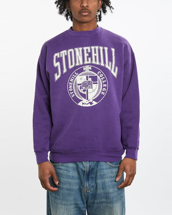 Vintage 90s Stonehill College Sweatshirt <br>L , The Real Deal , newtown, sydney, australia, thrift store, opshop, preloved, secondhand, sustainable, retro, antique, 70s, 80s, 90s, 2000s, 00s, fashion, clothing, streetwear, trendy, garment, style, boutique, store, shop, archive, sale, cheap, best, top