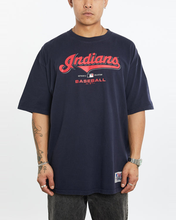 Vintage MLB Cleveland Indians Tee <br>XL , The Real Deal , newtown, sydney, australia, thrift store, opshop, preloved, secondhand, sustainable, retro, antique, 70s, 80s, 90s, 2000s, 00s, fashion, clothing, streetwear, trendy, garment, style, boutique, store, shop, archive, sale, cheap, best, top