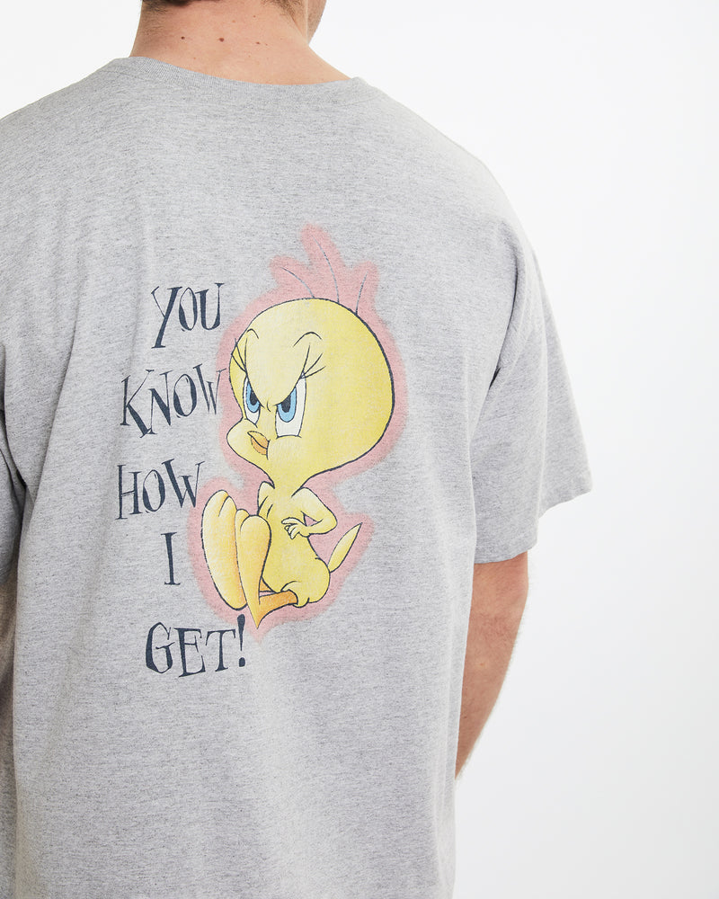 Vintage Tweety Bird Looney Tunes Tee <br>XL , The Real Deal , newtown, sydney, australia, thrift store, opshop, preloved, secondhand, sustainable, retro, antique, 70s, 80s, 90s, 2000s, 00s, fashion, clothing, streetwear, trendy, garment, style, boutique, store, shop, archive, sale, cheap, best, top