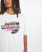 Vintage Shane Halopka Racing Tee <br>L , The Real Deal , newtown, sydney, australia, thrift store, opshop, preloved, secondhand, sustainable, retro, antique, 70s, 80s, 90s, 2000s, 00s, fashion, clothing, streetwear, trendy, garment, style, boutique, store, shop, archive, sale, cheap, best, top