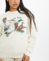 Vintage 90s Wildlife Duck Sweatshirt <br>S , The Real Deal , newtown, sydney, australia, thrift store, opshop, preloved, secondhand, sustainable, retro, antique, 70s, 80s, 90s, 2000s, 00s, fashion, clothing, streetwear, trendy, garment, style, boutique, store, shop, archive, sale, cheap, best, top