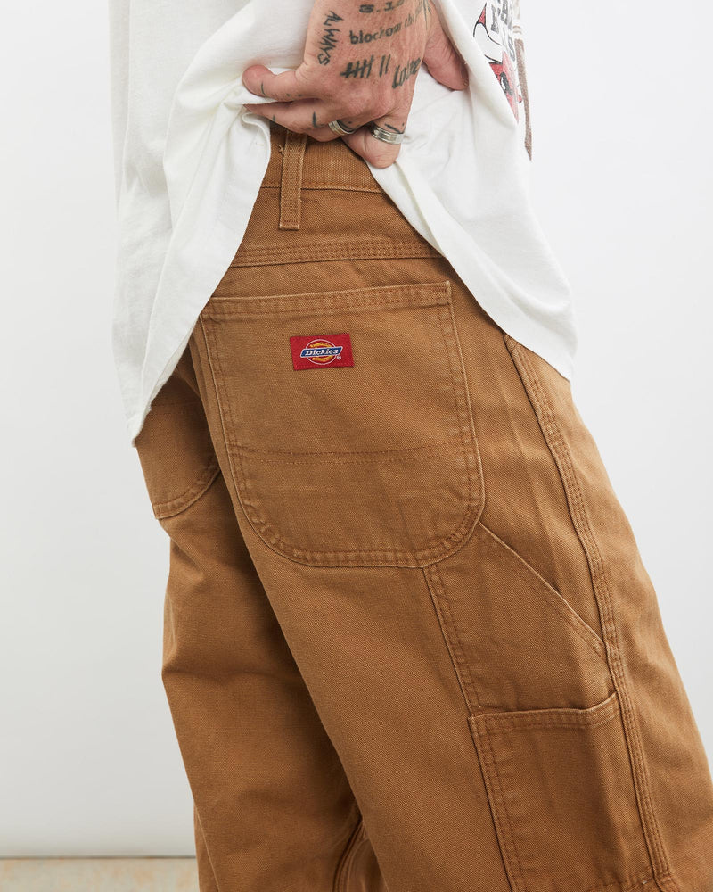 Vintage, Dickies, Carpenter, Pants, The Real Deal, size 30", colour Beige, newtown, sydney, australia, thrift store, opshop, preloved, secondhand, sustainable, retro, antique, 70s, 80s, 90s, 2000s, 00s, fashion, clothing, streetwear, trendy, garment, style, boutique, store, shop, archive, sale, cheap, best, top, Pants