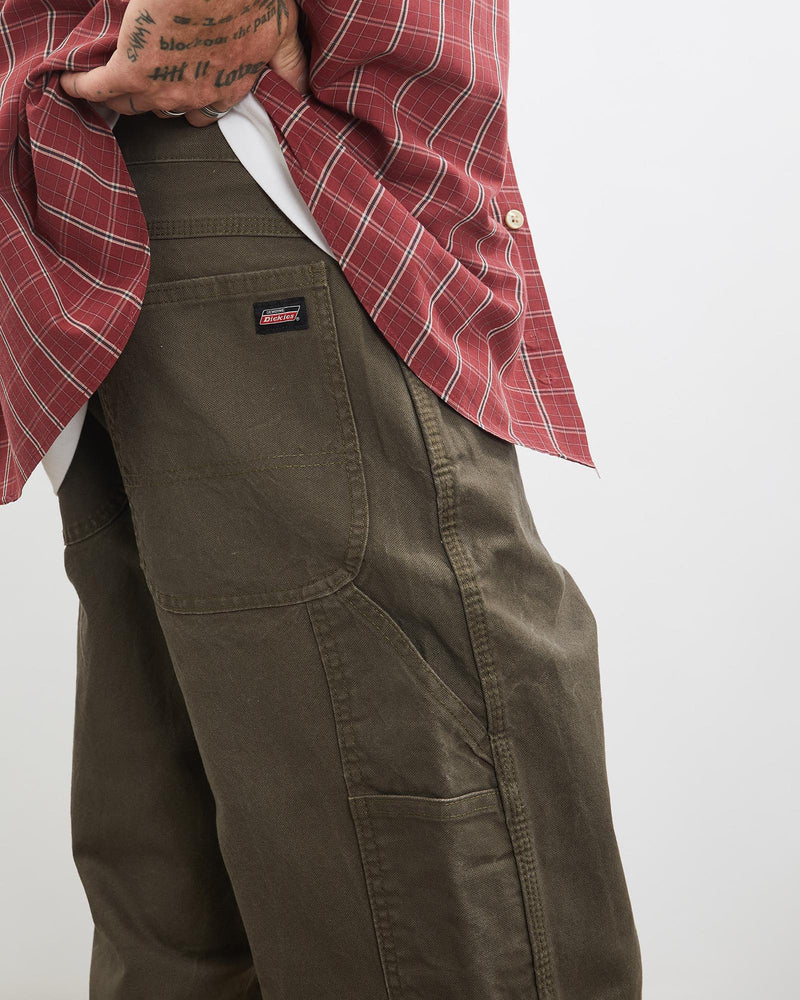 Vintage, Dickies, Carpenter, Pants, The Real Deal, size 31", colour Brown, newtown, sydney, australia, thrift store, opshop, preloved, secondhand, sustainable, retro, antique, 70s, 80s, 90s, 2000s, 00s, fashion, clothing, streetwear, trendy, garment, style, boutique, store, shop, archive, sale, cheap, best, top, Pants